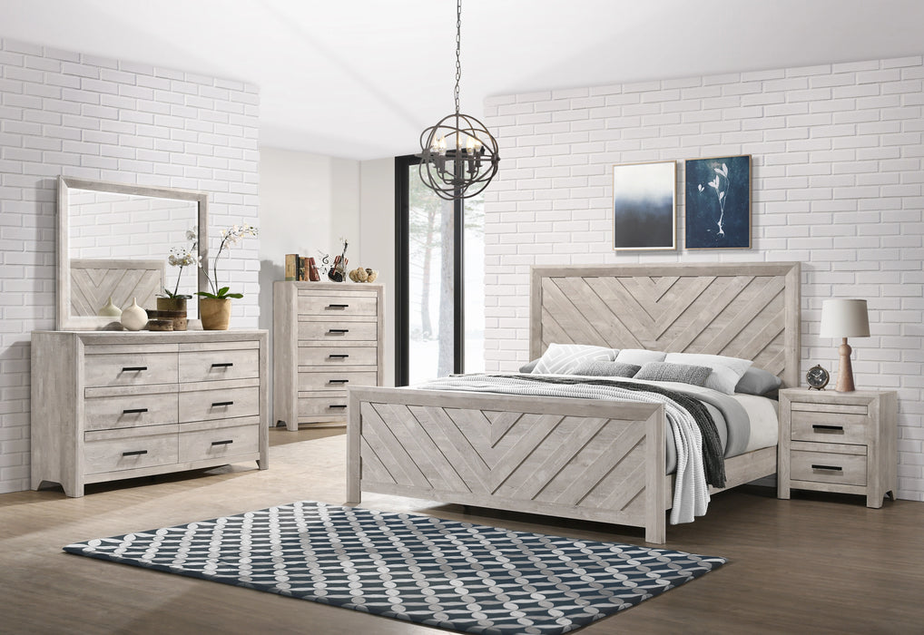 Ellen Panel Bedroom Set in White