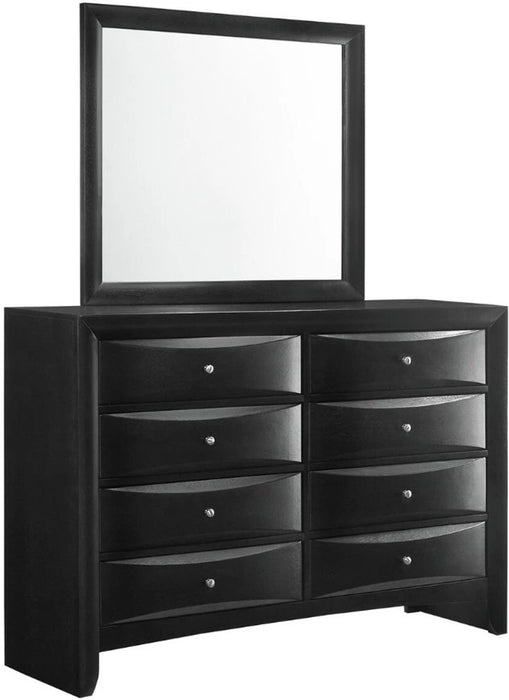 Elements International Emily 8 Drawer Dresser in Black EM800DR