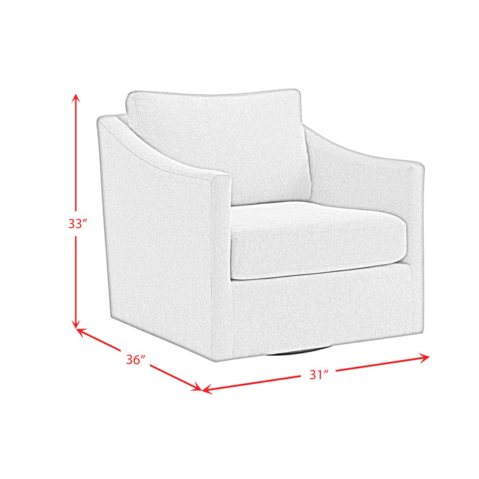 Acacia Swivel Chair in Freya Light Blue