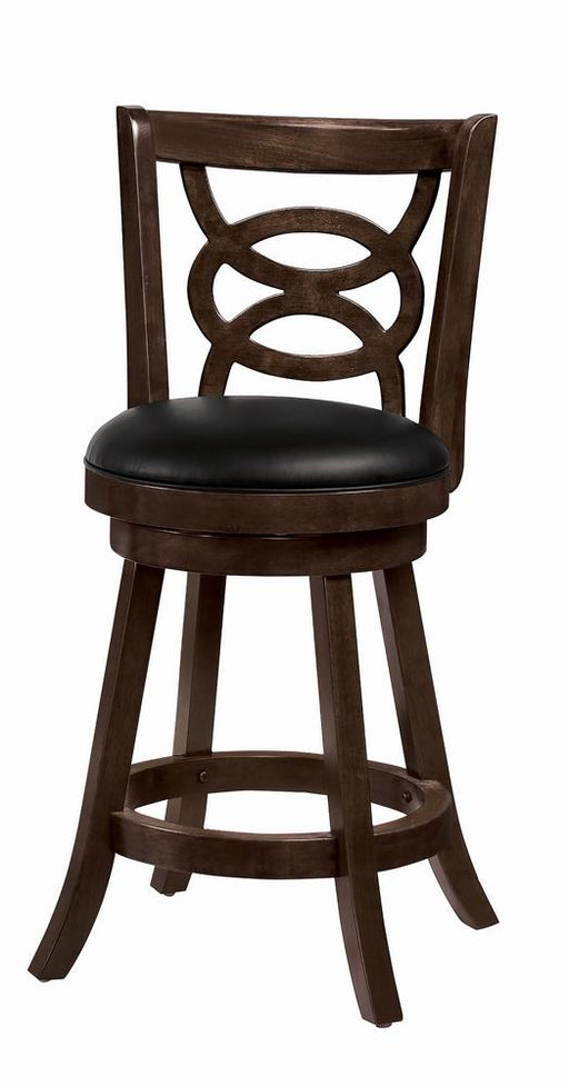 Calecita Swivel Counter Height Stools with Upholstered Seat Cappuccino (Set of 2) image