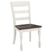 Madelyn Ladder Back Side Chairs Dark Cocoa and Coastal White (Set of 2) image