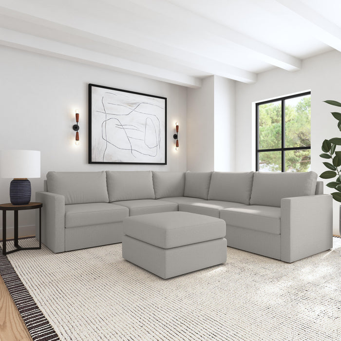Flex 5-Seat Sectional with Standard Arm and Ottoman