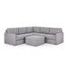 Flex 5-Seat Sectional with Narrow Arm and Storage Ottoman - 5000003374 - Pierce Furniture Gallery