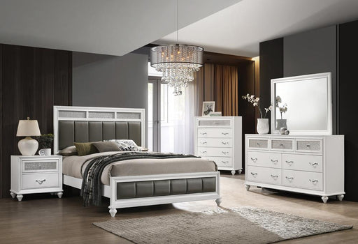 Barzini 5-piece California King Panel Bedroom Set White image