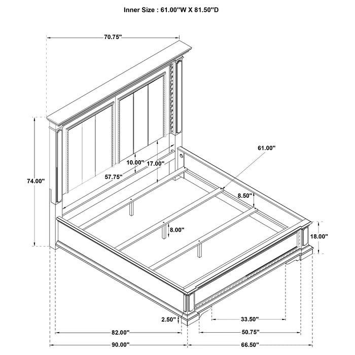 McKinney Panel Bed with LED Lighting