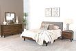 Mays Upholstered Bedroom Set Walnut Brown and Grey image