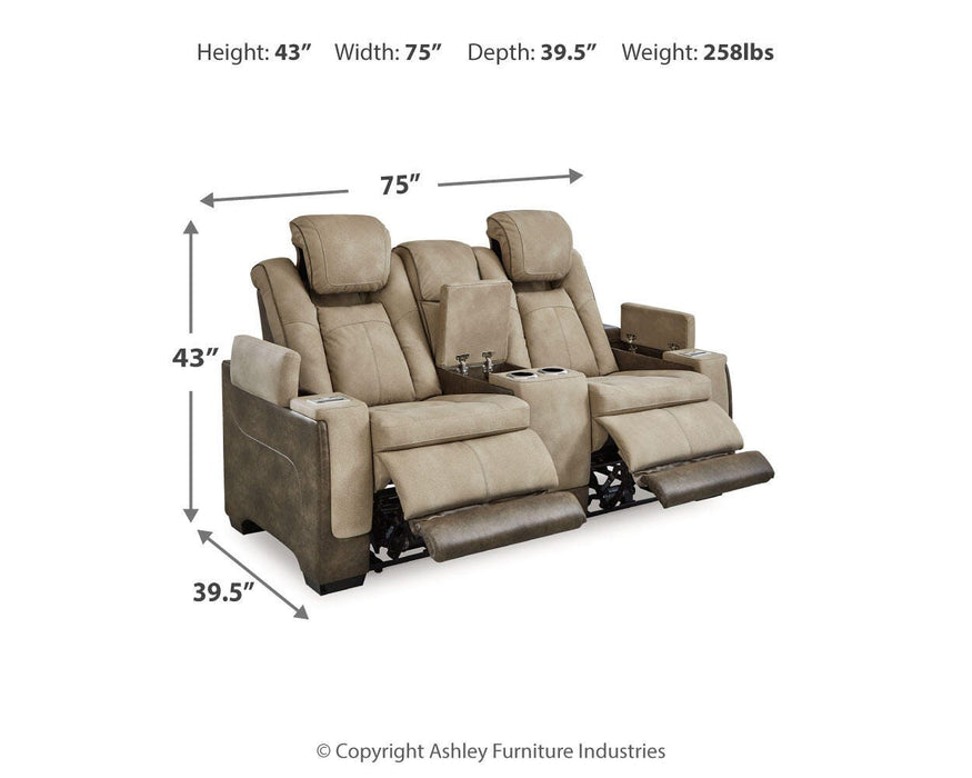 Next-Gen DuraPella Power Reclining Loveseat with Console - Pierce Furniture Gallery