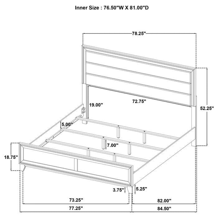Welsley Eastern King & Queen Bed