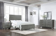 Nathan Bedroom Set White Marble and Grey image