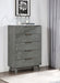Nathan 5-drawer Chest White Marble and Grey image
