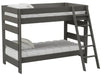 Elements International Cali Kids Twin over Twin Bunk Bed with Ladder in Sleek Gray image