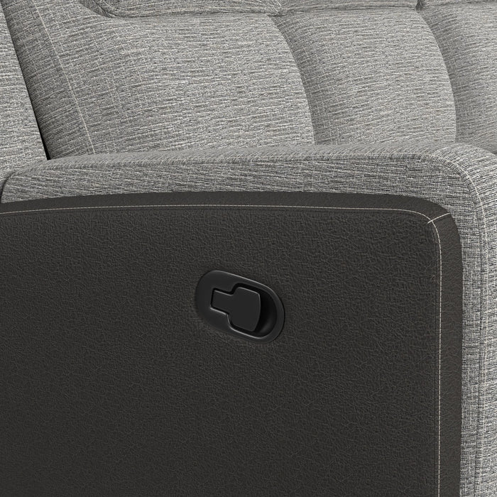 Hornet 2PC Living Room Set in Rancho Grey-Sofa & Loveseat