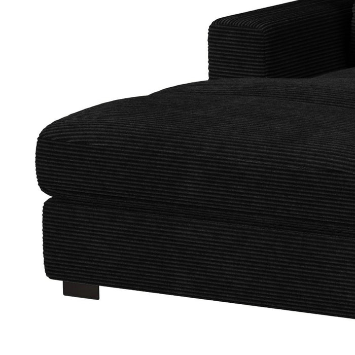Arizona 3PC Sectional Set with LHF Chaise in Steno Black