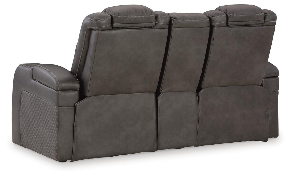 Fyne-Dyme Power Reclining Loveseat with Console - Pierce Furniture Gallery