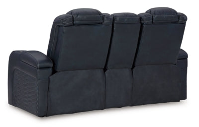 Fyne-Dyme Power Reclining Loveseat with Console - Pierce Furniture Gallery