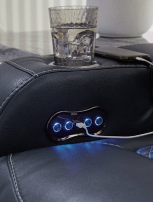 Fyne-Dyme Power Reclining Loveseat with Console - Pierce Furniture Gallery