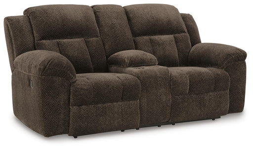 Frohn Reclining Loveseat with Console - Pierce Furniture Gallery