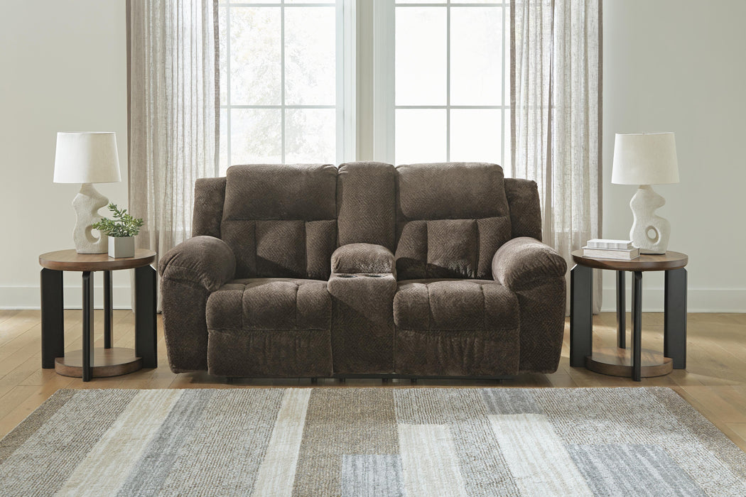 Frohn Reclining Loveseat with Console - Pierce Furniture Gallery