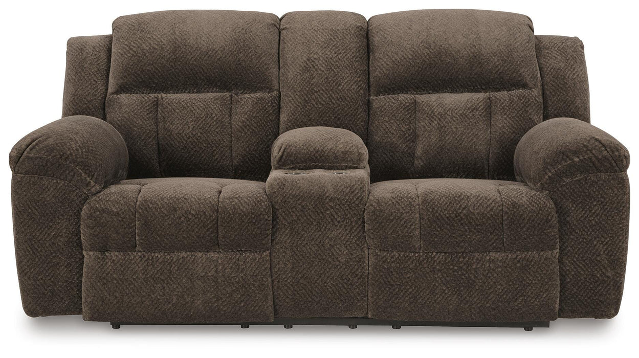Frohn Reclining Loveseat with Console - Pierce Furniture Gallery