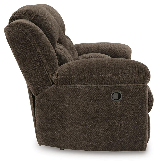 Frohn Reclining Loveseat with Console - Pierce Furniture Gallery