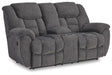 Foreside Reclining Loveseat with Console - Pierce Furniture Gallery