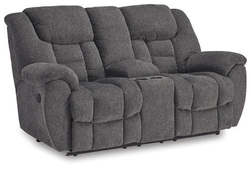 Foreside Reclining Loveseat with Console - Pierce Furniture Gallery