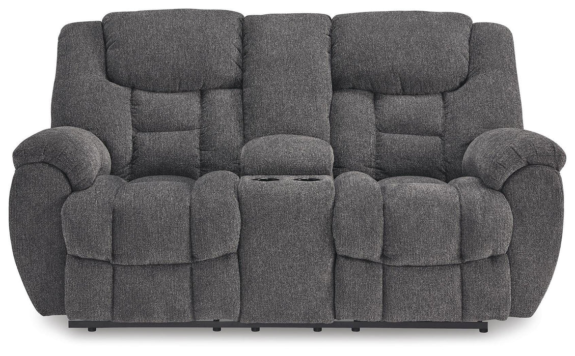Foreside Reclining Loveseat with Console - Pierce Furniture Gallery