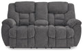 Foreside Reclining Loveseat with Console - Pierce Furniture Gallery