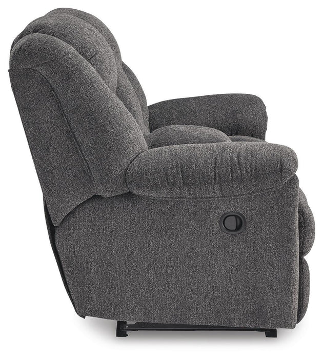 Foreside Reclining Loveseat with Console - Pierce Furniture Gallery