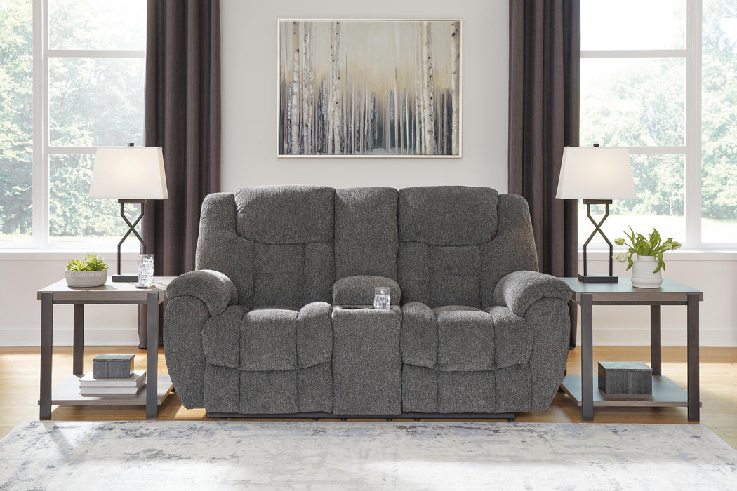 Foreside Reclining Loveseat with Console - Pierce Furniture Gallery