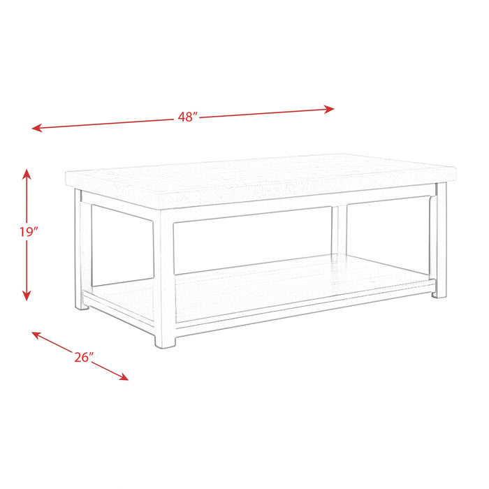 Kansas 3PC Occasional Table Set-Coffee Table, One End Table & One Sofa Table
