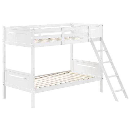 Littleton Twin Over Twin Bunk Bed White image