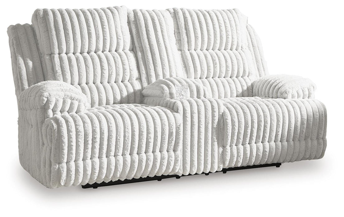 Rhines Falls Power Reclining Loveseat with Console - Pierce Furniture Gallery