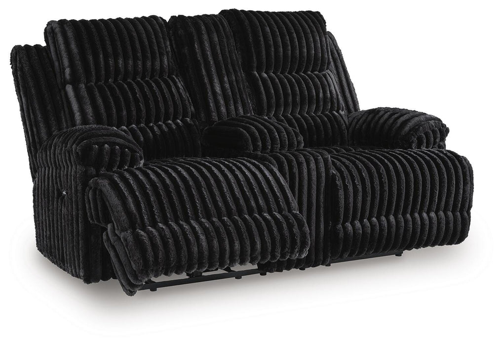 Rhine Falls Reclining Loveseat with Console - Pierce Furniture Gallery