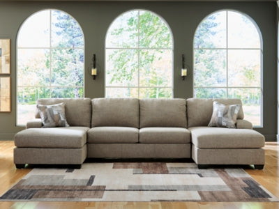 Newellen Sectional with Double Chaise - Pierce Furniture Gallery