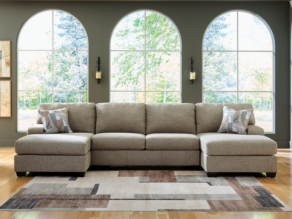 Newellen Sectional with Double Chaise - Pierce Furniture Gallery