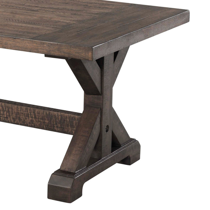 Finn 3PC Accent Trestle Table Set-Coffee Table & Two End Tables