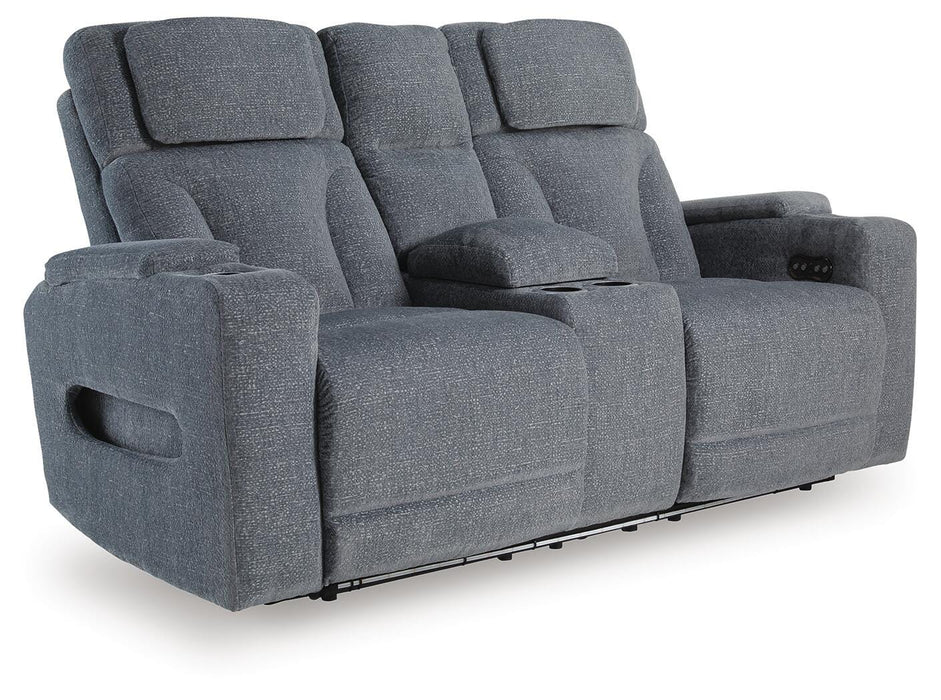 Studio Cave Power Reclining Loveseat with Console - Pierce Furniture Gallery