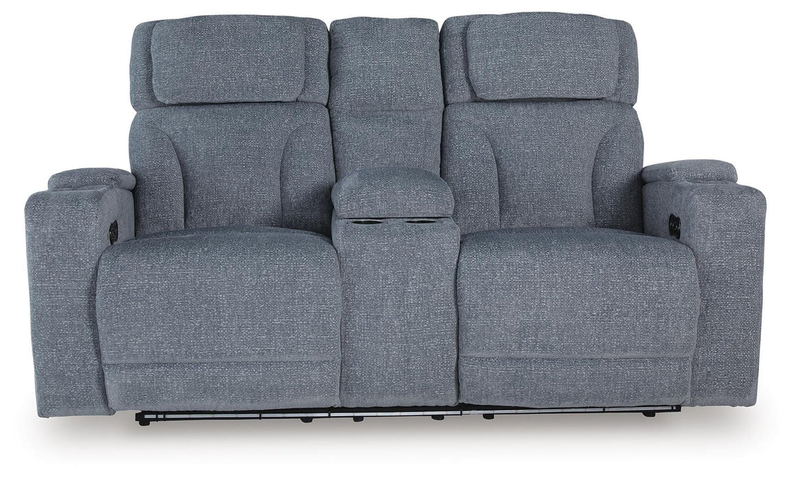 Studio Cave Power Reclining Loveseat with Console - Pierce Furniture Gallery
