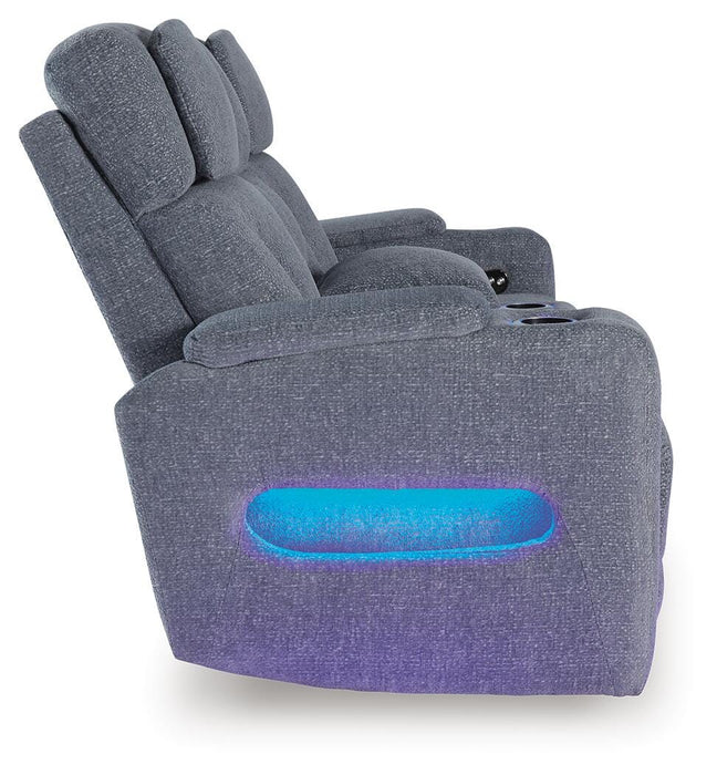 Studio Cave Power Reclining Loveseat with Console - Pierce Furniture Gallery