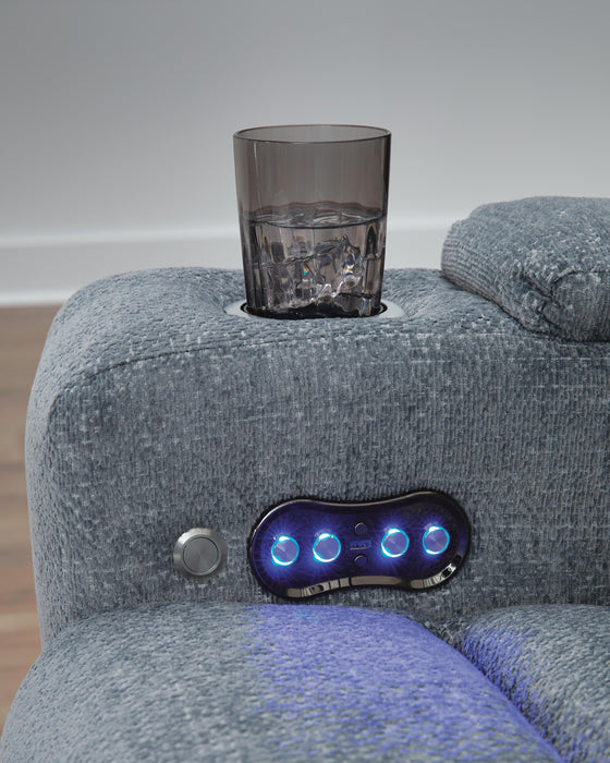Studio Cave Power Reclining Loveseat with Console - Pierce Furniture Gallery