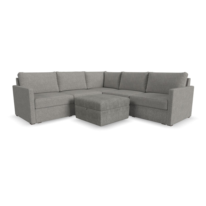 Flex 5-Seat Sectional with Narrow Arm and Storage Ottoman - 5000003374 - Pierce Furniture Gallery