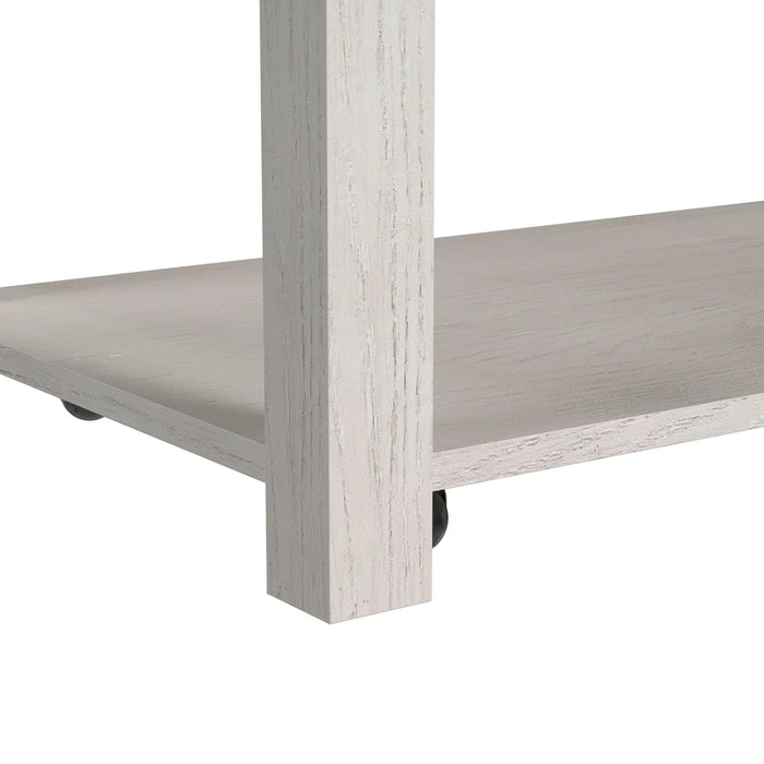 Avalanche 2PC Occasional Table Set in Antique White-Coffee Table & End Table