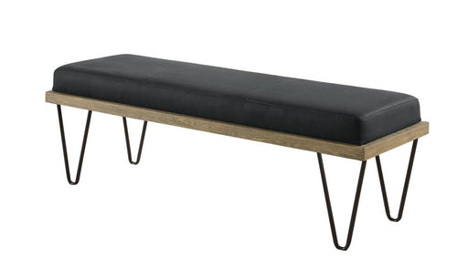 Chad Upholstered Bench with Hairpin Legs Dark Blue image