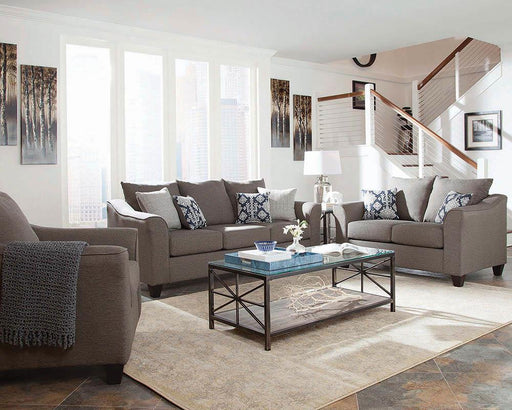 Salizar Upholstered Flared Arm Living Room Set Grey image
