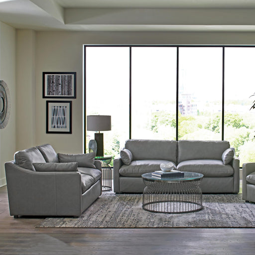 Grayson 2-piece Sloped Arm Upholstered Living Room Set Grey image