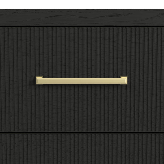 Ridgemont 6-Drawer Dresser in Black with Grain