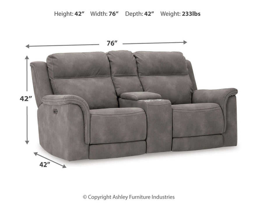 Next-Gen DuraPella Power Reclining Loveseat with Console - Pierce Furniture Gallery