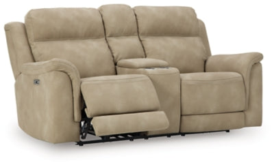 Next-Gen DuraPella Power Reclining Loveseat with Console - Pierce Furniture Gallery