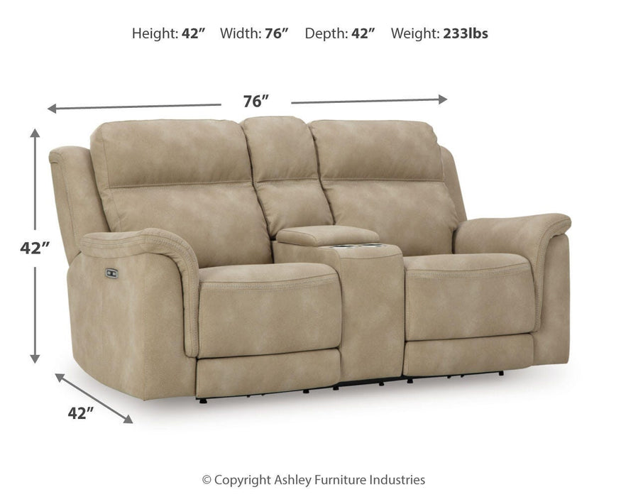 Next-Gen DuraPella Power Reclining Loveseat with Console - Pierce Furniture Gallery